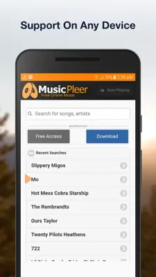 MusicPleer - Free Online Music App android App screenshot 0