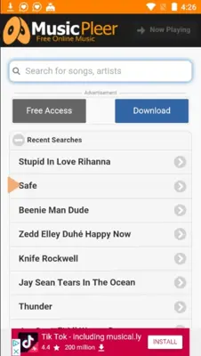 MusicPleer - Free Online Music App android App screenshot 2